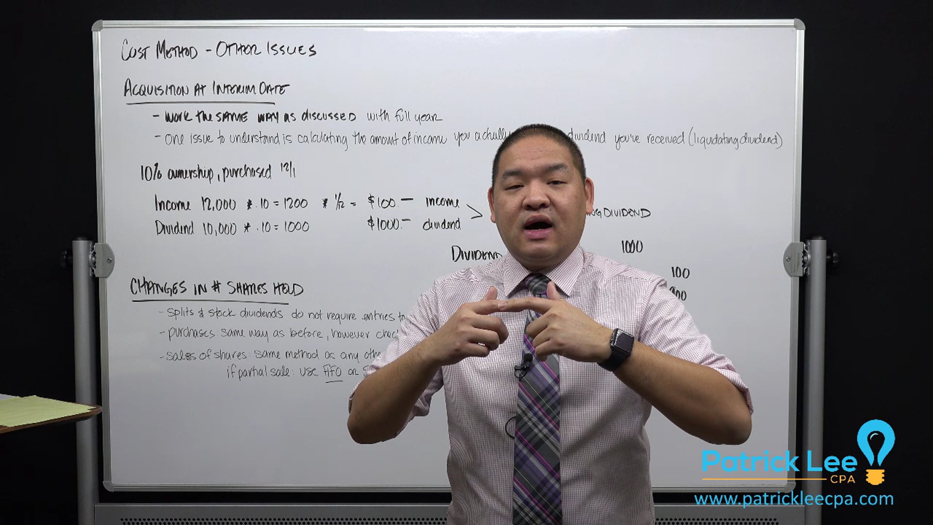 Lesson 2.3 - The Cost Method - Other Issues