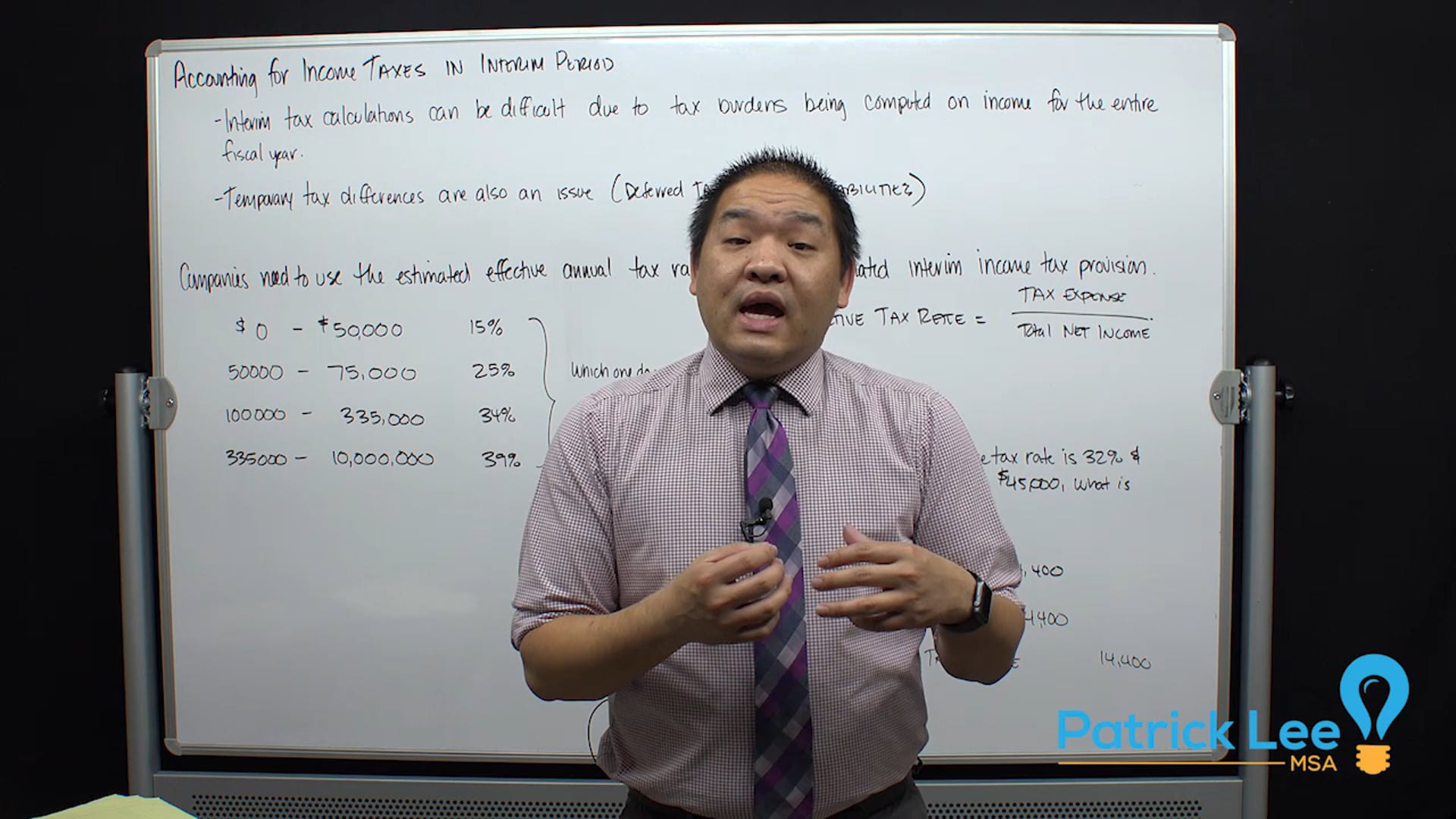 Lesson 9.10 - Accounting for Income Taxes in Interim Period