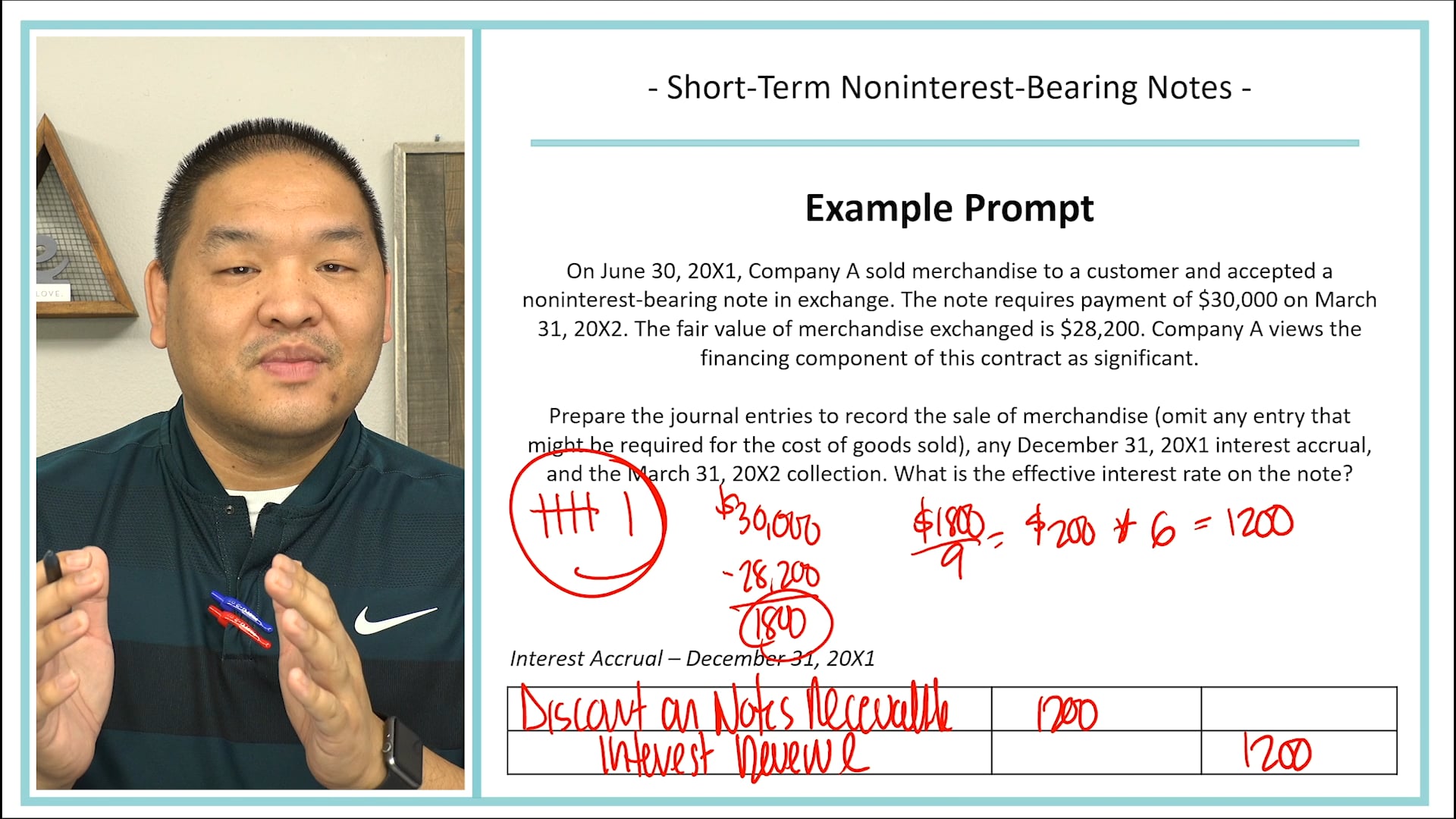 Lesson 7.18 - Short-Term Noninterest-Bearing Notes