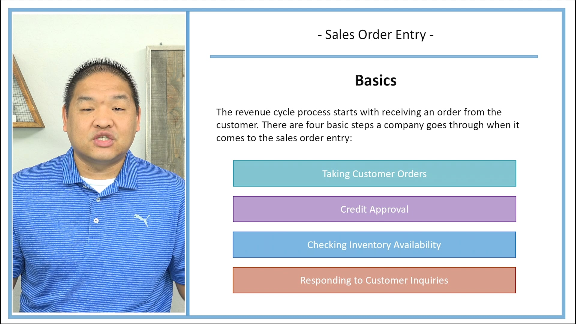 Lesson 11.2 - Sales Order Entry