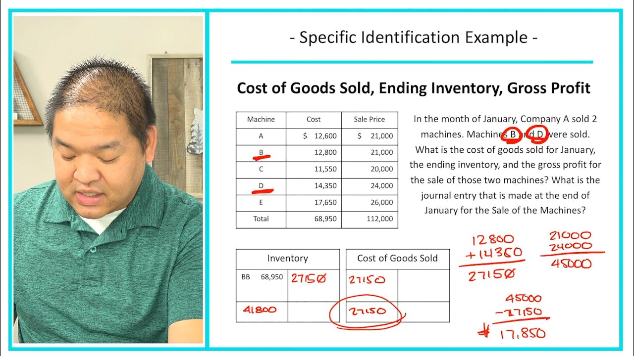 Lesson 7.4 - Specific Identification Example - Patrick Lee, MSA