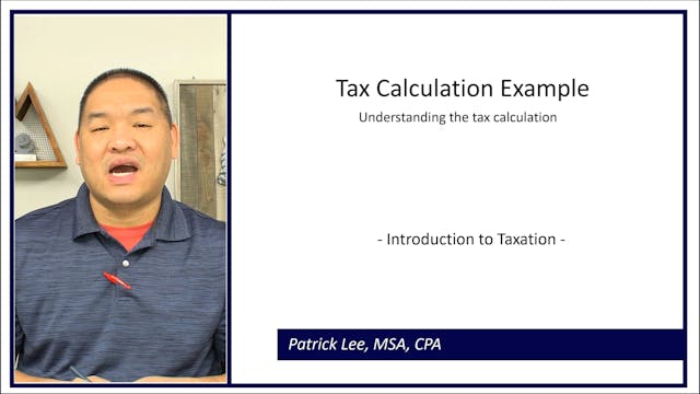 Lesson 1.11 - Tax Calculation Example