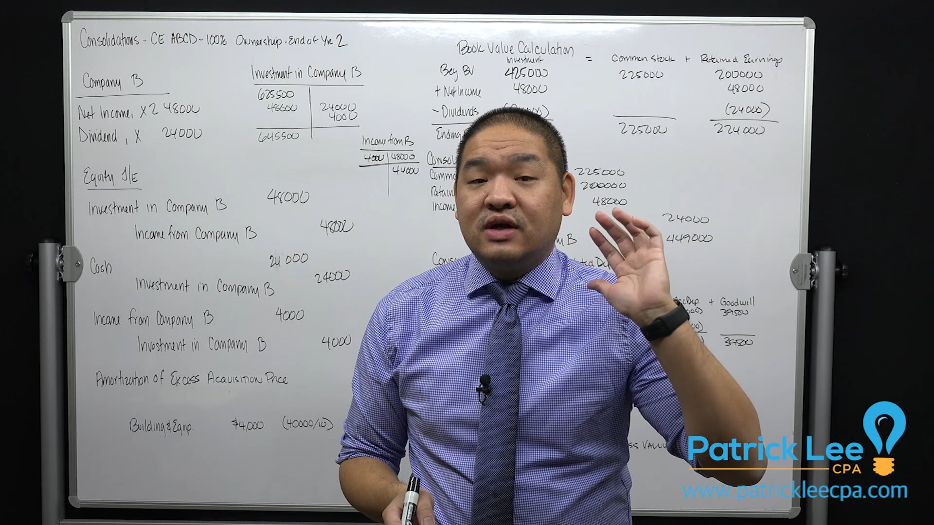 Lesson 4.8 - Example - Consolidations - End of Year 2