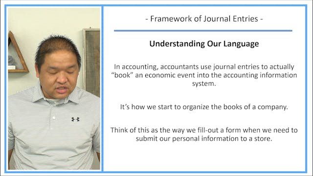 Lesson 6 - Framework of Journal Entries