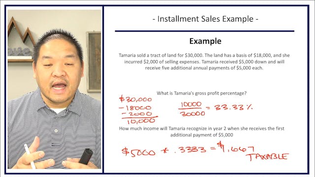 Section 11.8 - Installment Sales - Ex...