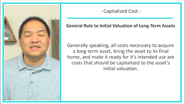 Lesson 10.2 - Capitalized Cost