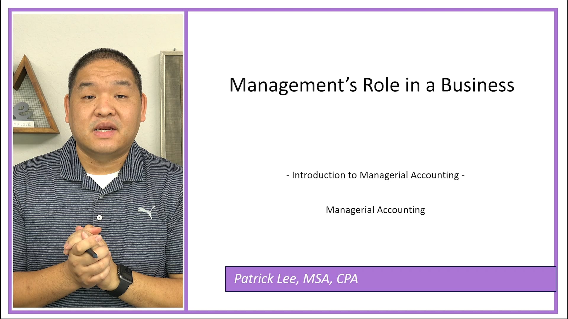 Lesson 1.2 - Managements Role in a Business