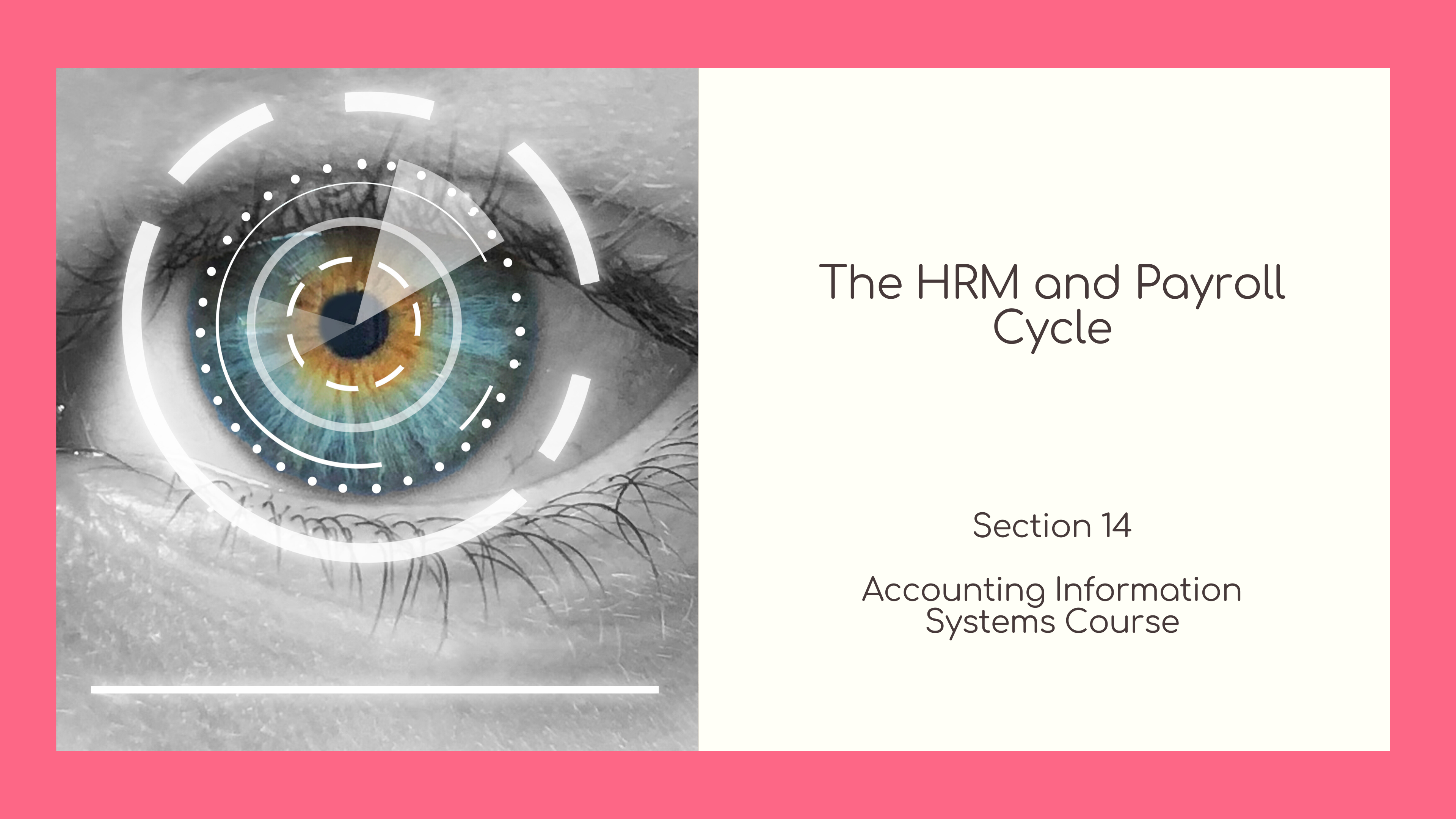 Section 14 - The HRM and Payroll Cycle