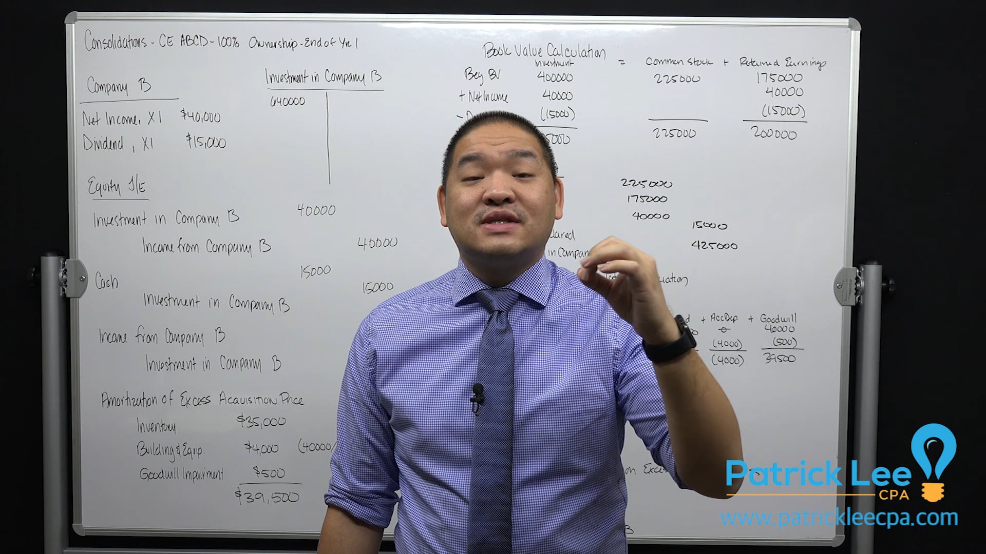 Lesson 4.7 - Example - Consolidation - End of Year 1