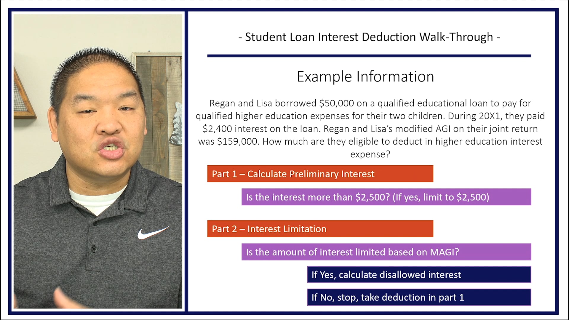 Section 4.3 - Student Loan Interest Walk-Through