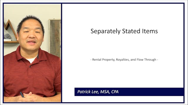 Lesson 8.8 - Separately Stated Items