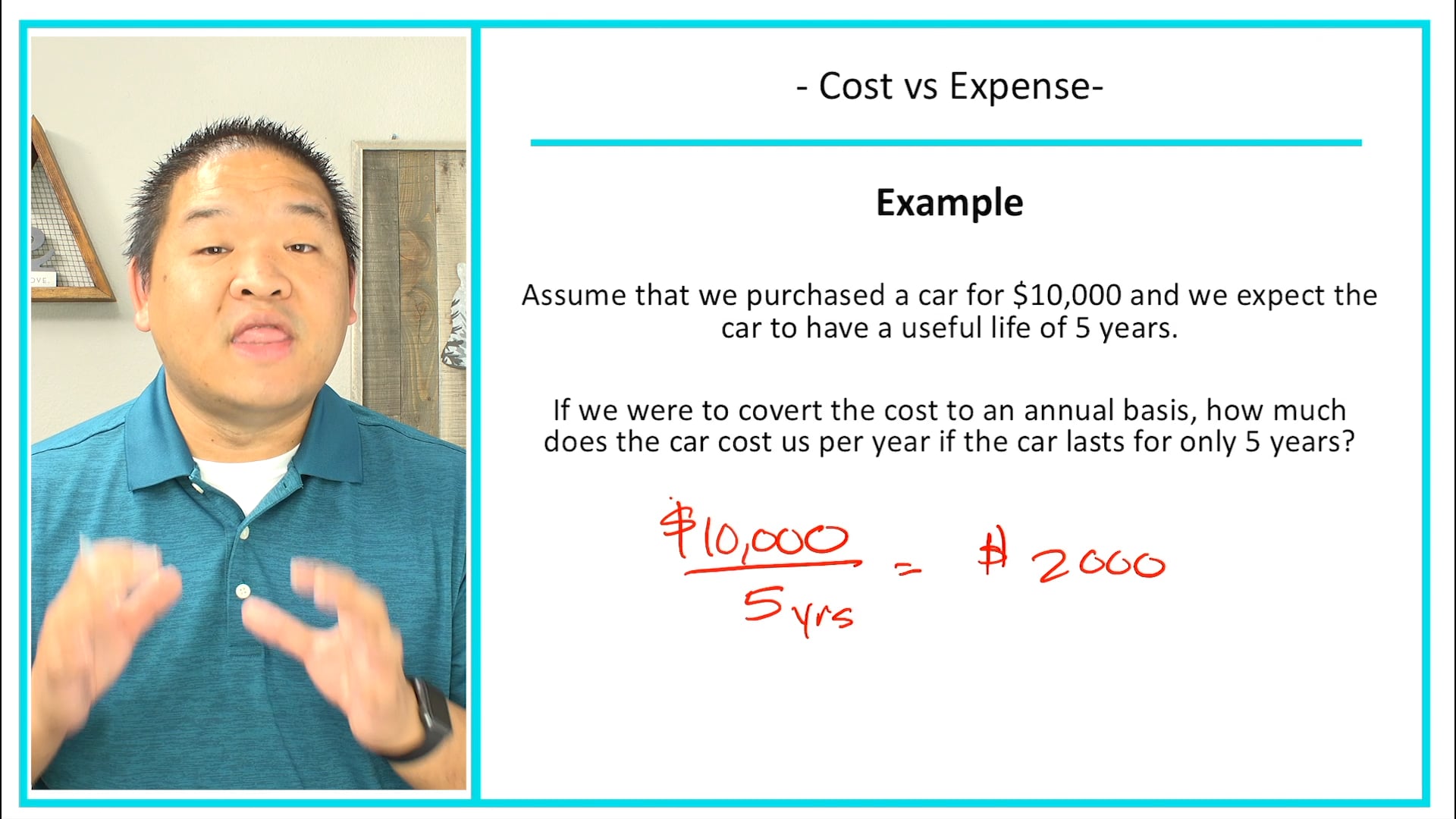 Lesson 9.2 Cost vs Expense