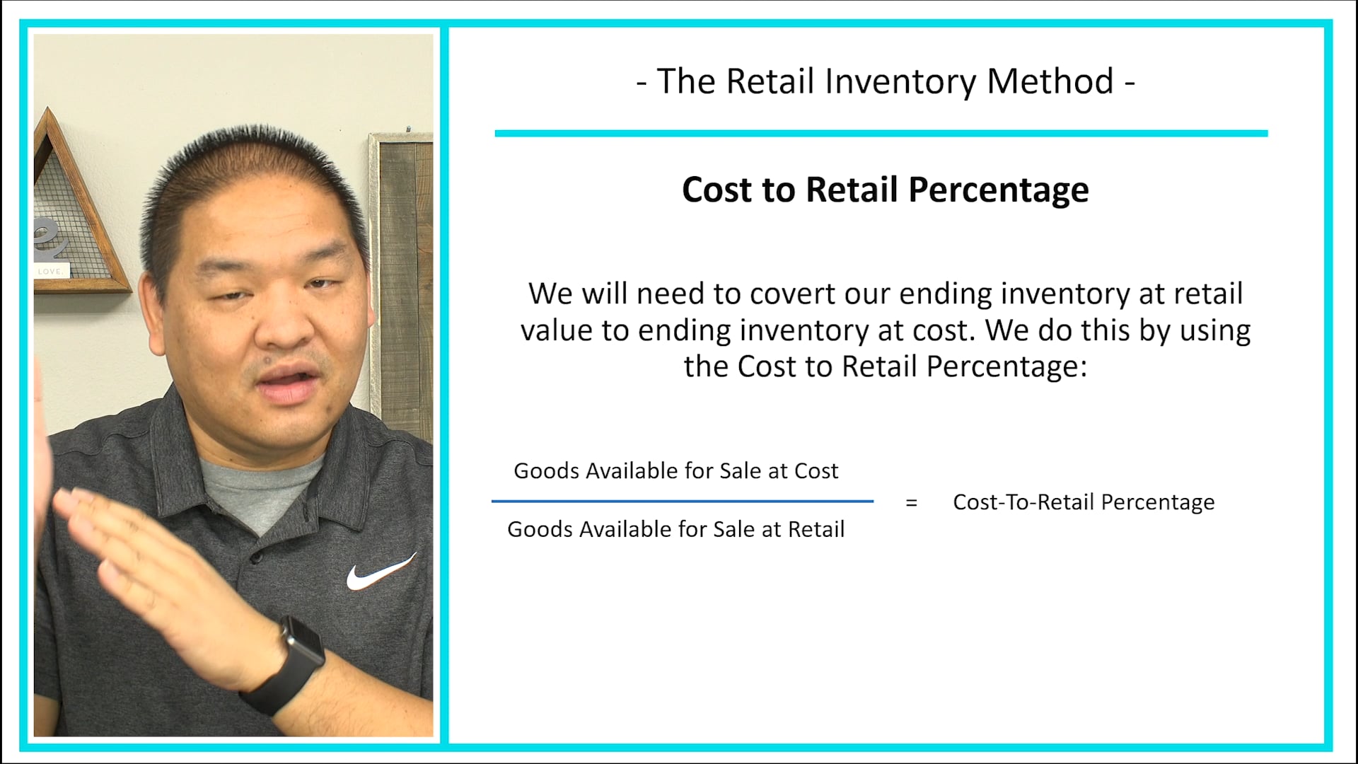 Lesson 9.10 - The Retail Inventory Method