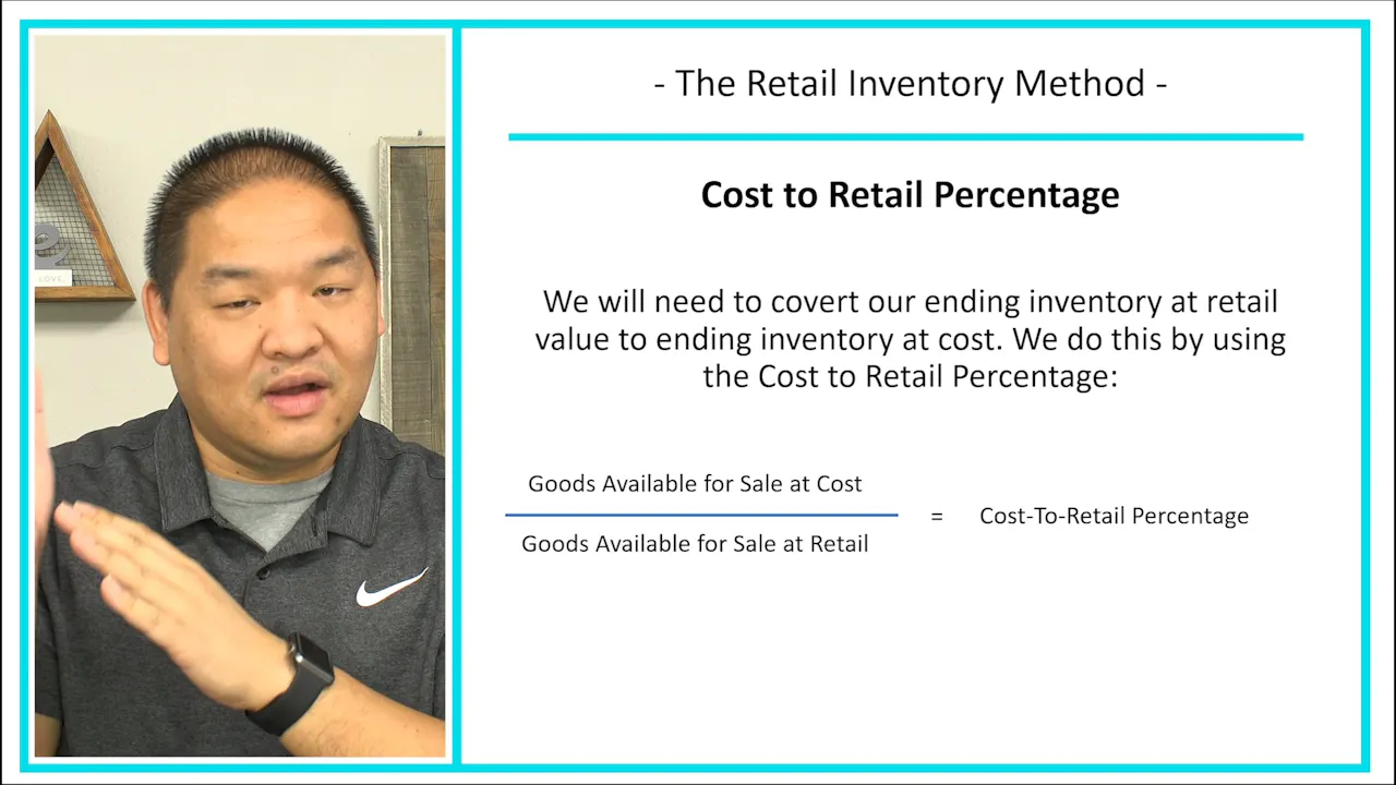 Lesson 9.10 - The Retail Inventory Method - Patrick Lee, MSA