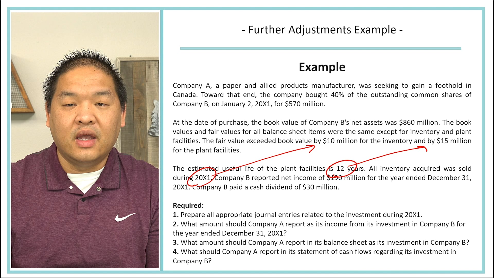 Lesson 12.15 - Further Adjustments - Example