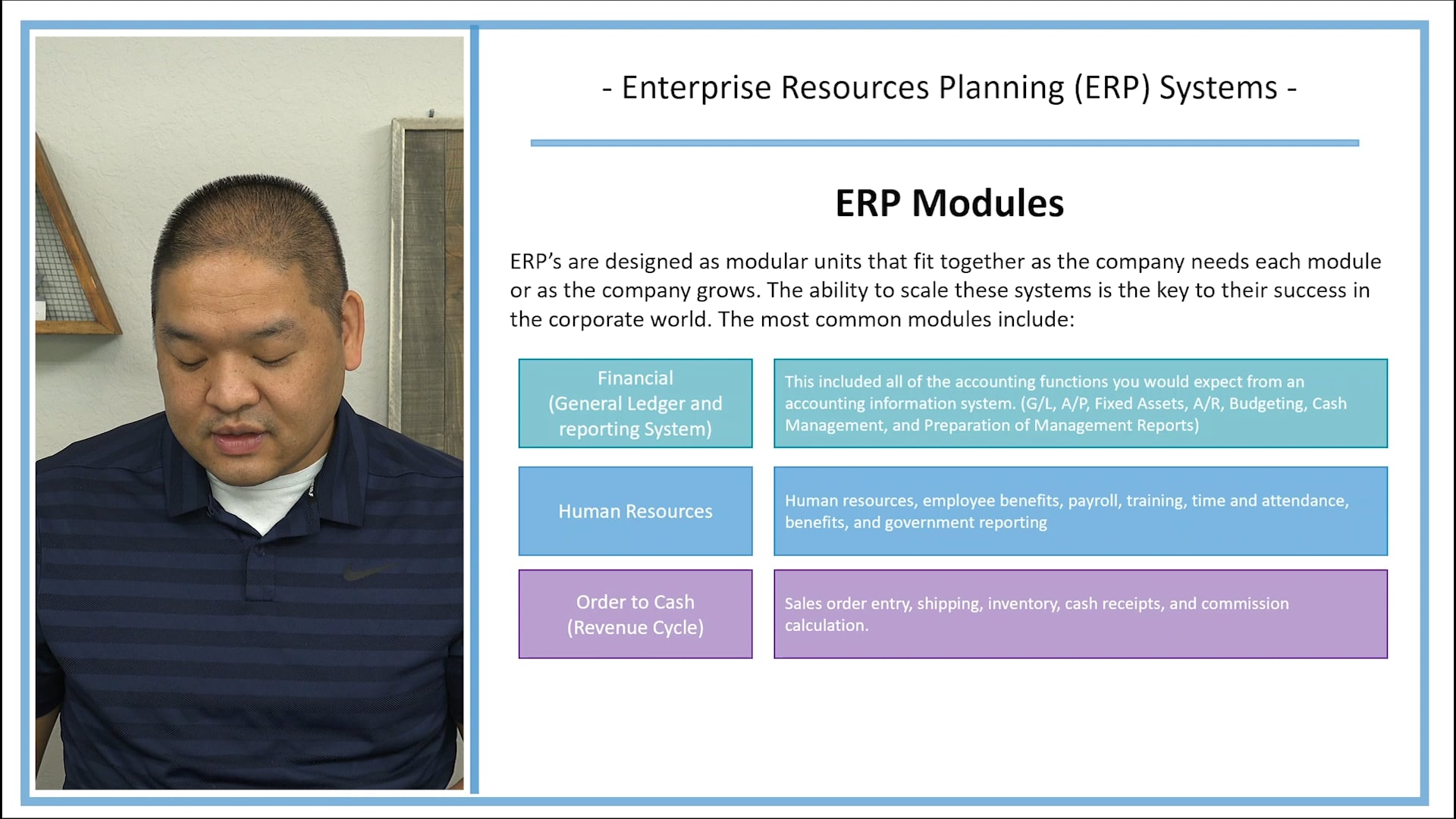Lesson 2.8 - Enterprise Resource Planning System
