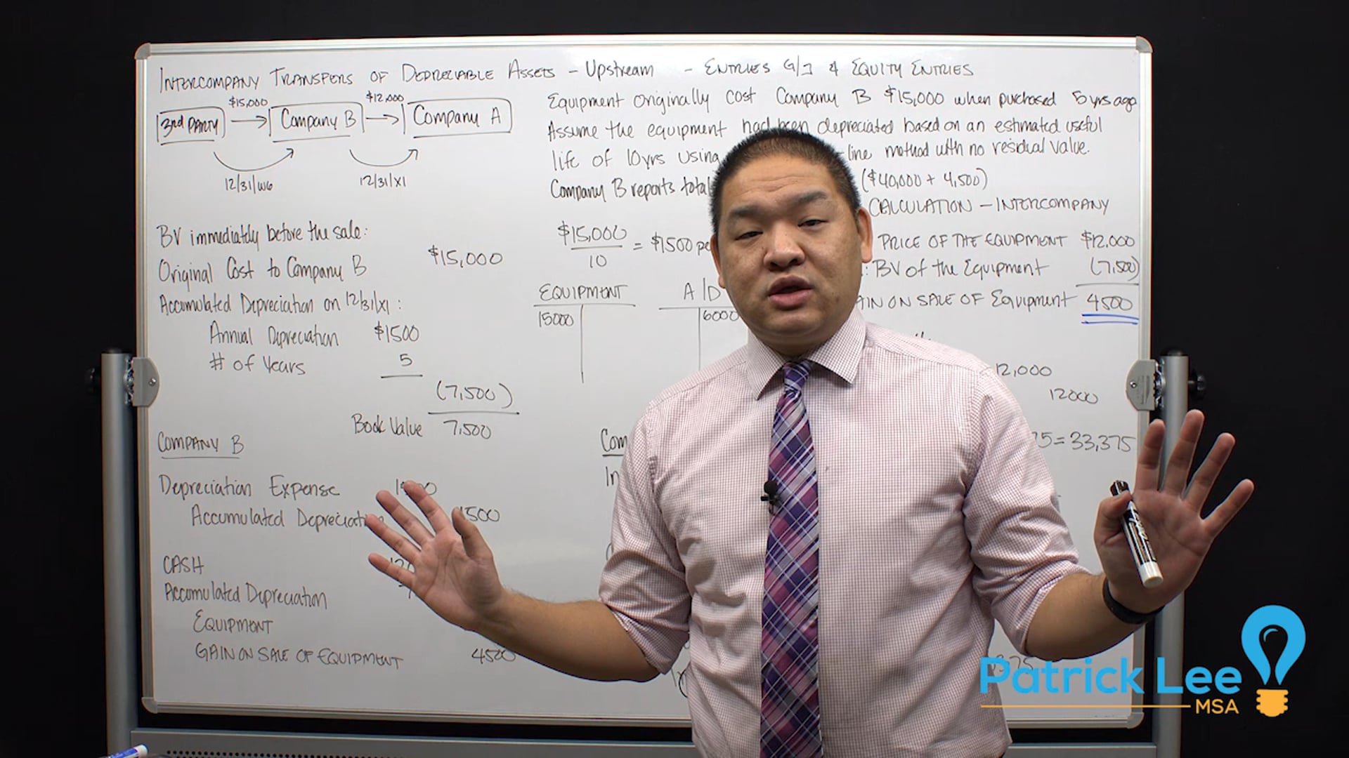 Lesson 7.13 - Intercompany Transfers of Depreciable Assets - Upstream - Entries