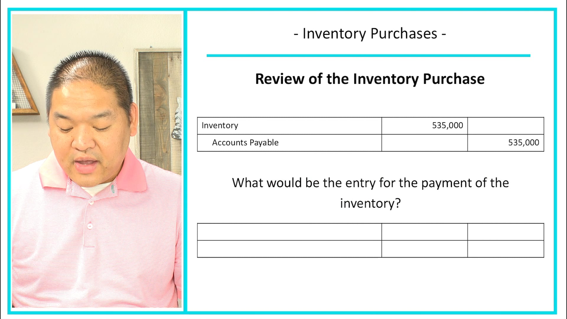 Lesson 6.7 - Inventory Purchases