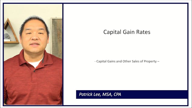 Lesson 7.6 - Capital Gain Rates