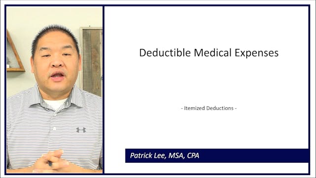 Lesson 5.2 - Deductible Medical Expenses