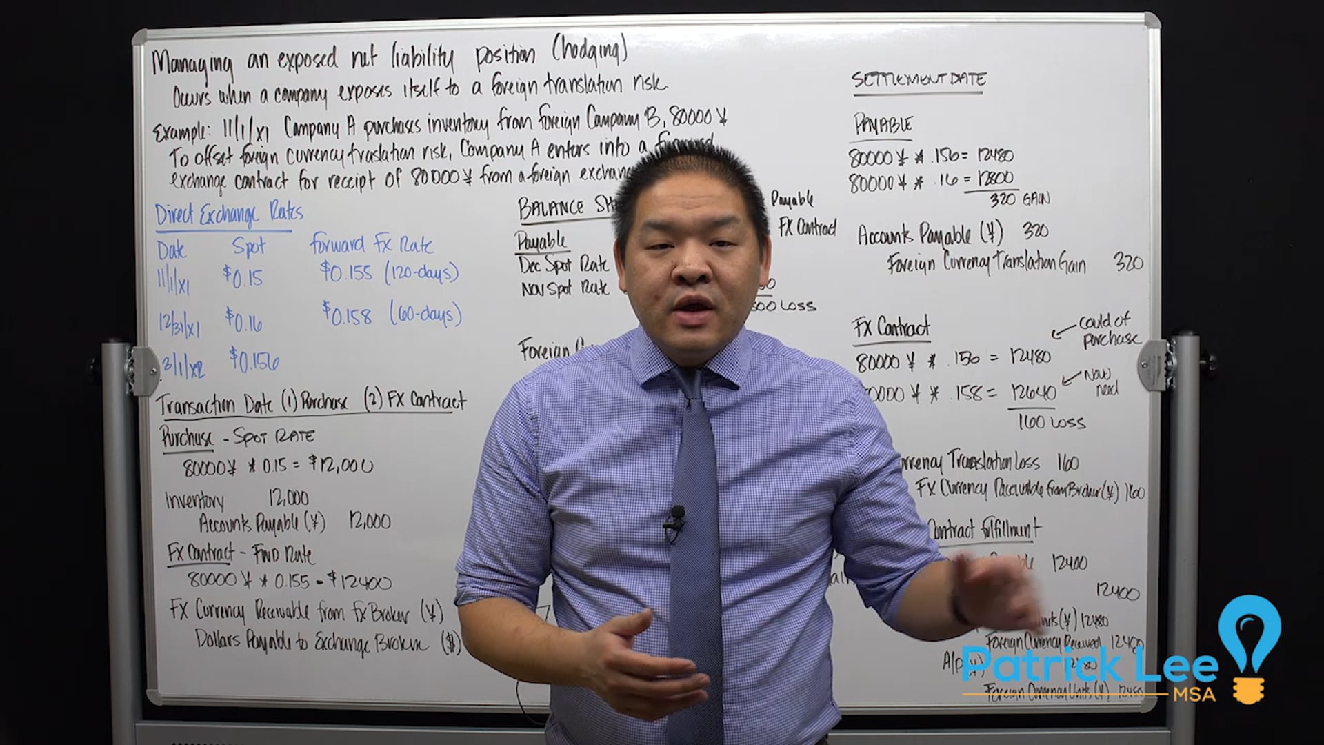 Lesson 8.7 - Managing an Exposed Net Liability Position Headging