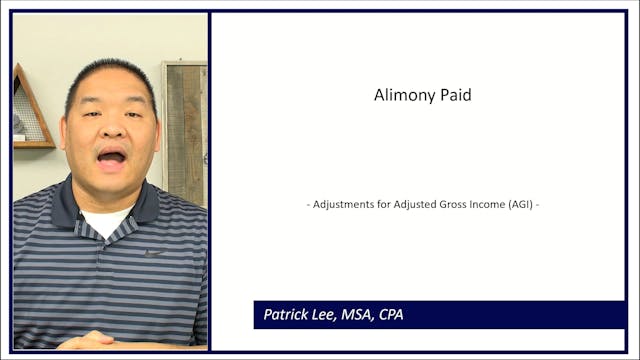 Lesson 4.12 - Alimony Paid