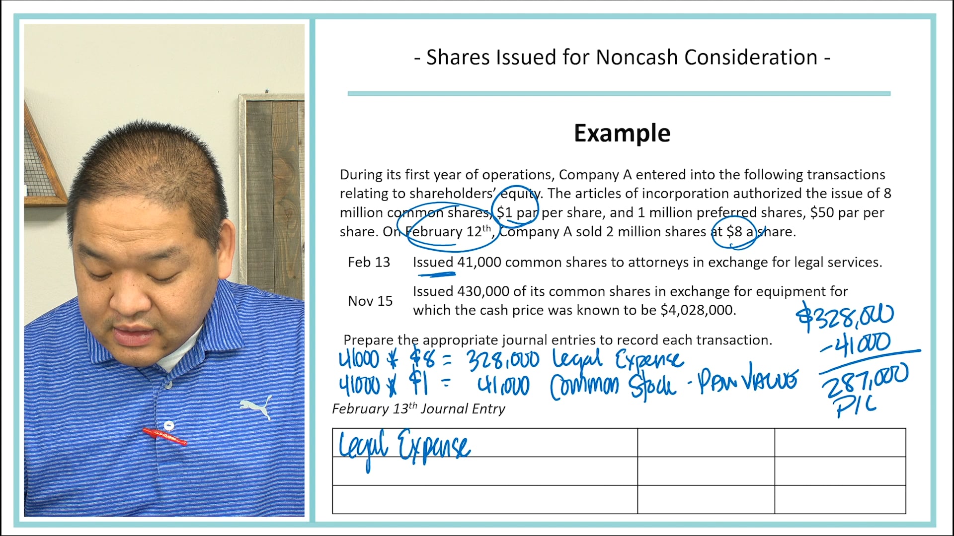 Lesson 18.6 - Shares Issed for Noncash Consideration