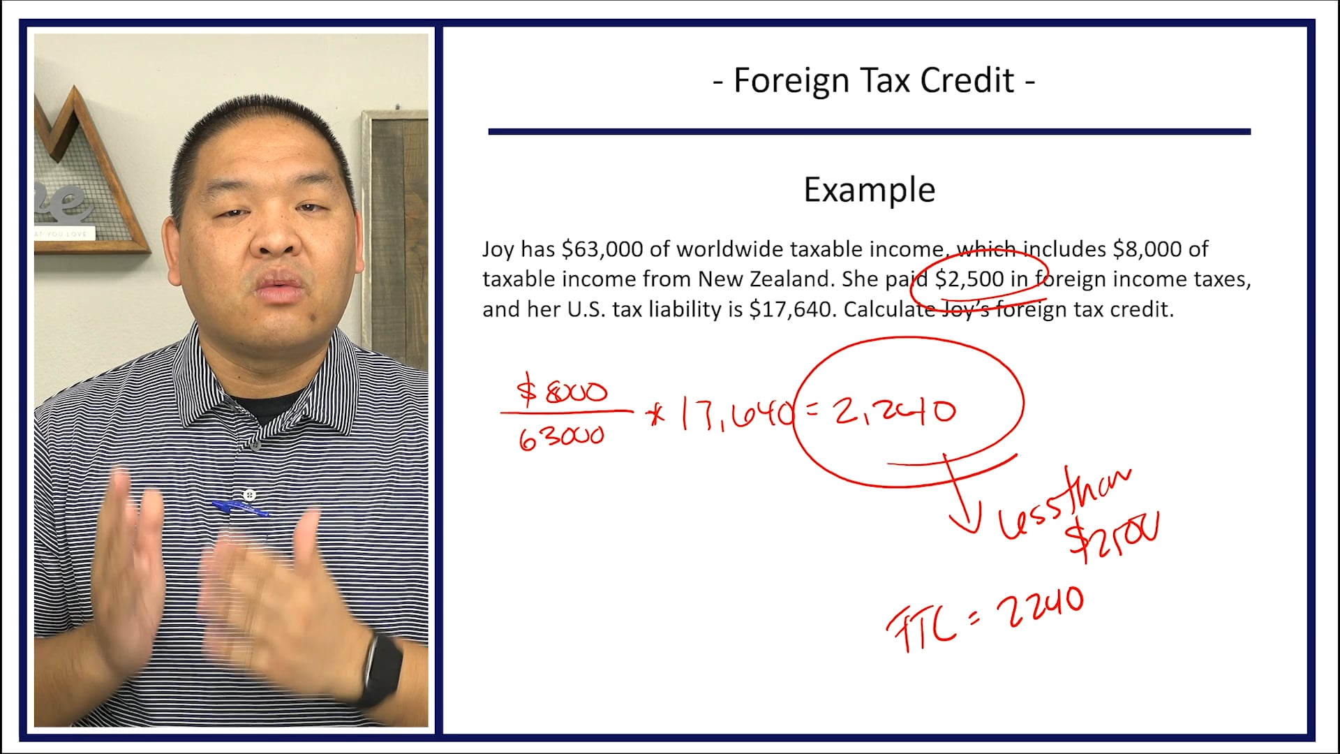 Section 9.9 - Foreign Tax Credit