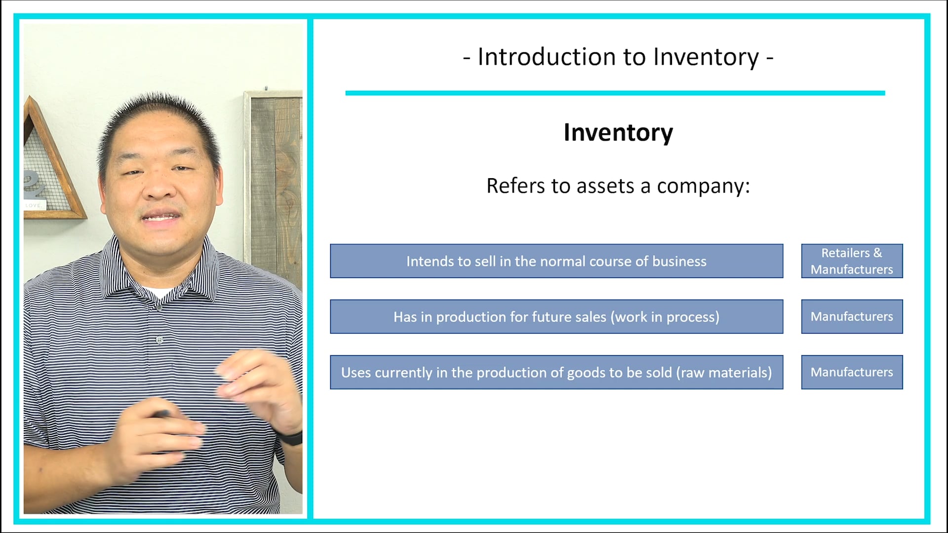 Lesson 8.1 - Introduction to Inventory