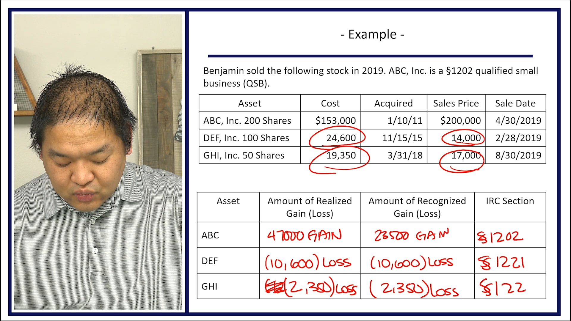 Section 7.9 - Netting Capital Gains and Losses Example