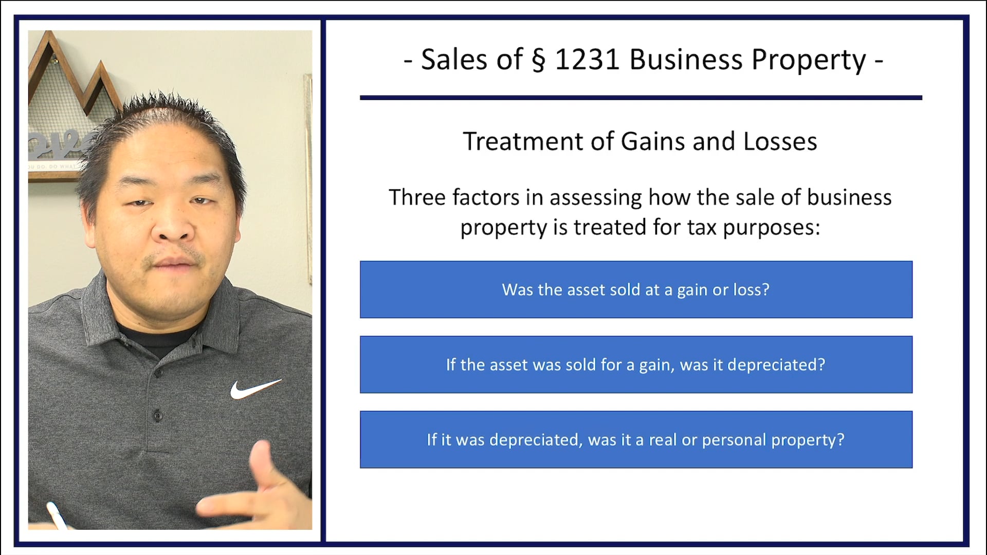 Section 7.10 - Sale of 1231 Business Property