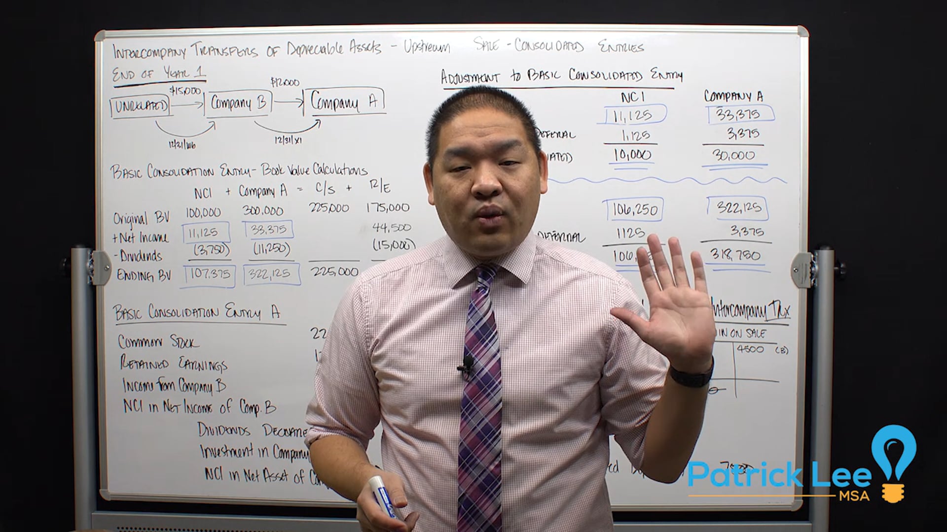 Lesson 7.14 - Intercompany Transfers of Assets - Upstream - End of Year 1