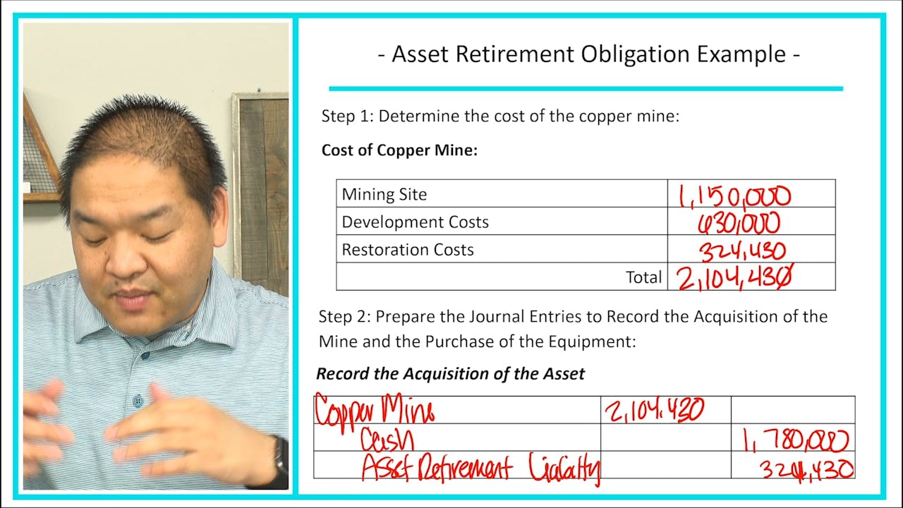 Lesson 10 5 Asset Retirement Obligations Example Section 10 Acquisition Of Plant Property And Equipment Patrick Lee Msa