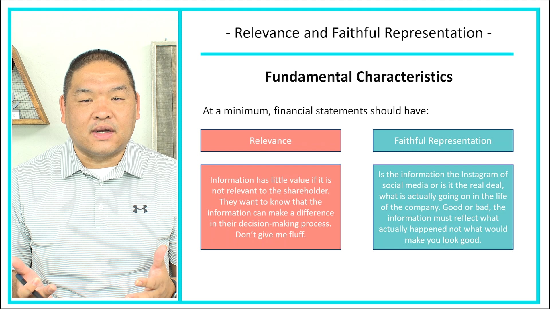 Lesson 1.10 - Relevance and Faithful Representation