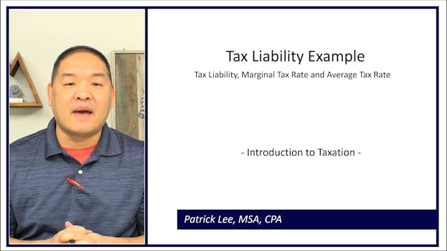 Lesson 1.10 - Tax Liability Example