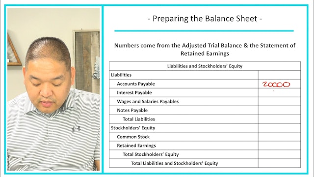 Lesson 11 - Preparing the Balance Sheet - Part F