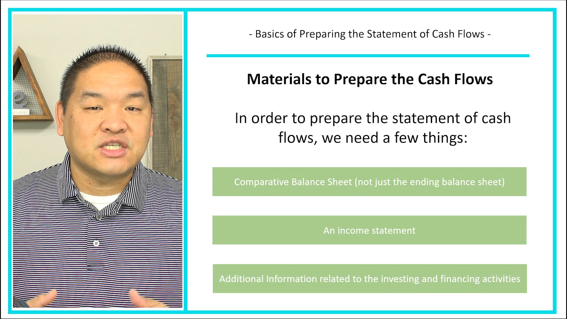 Lesson 12.2 - Basics of Preparation of the Statement of Cash Flows