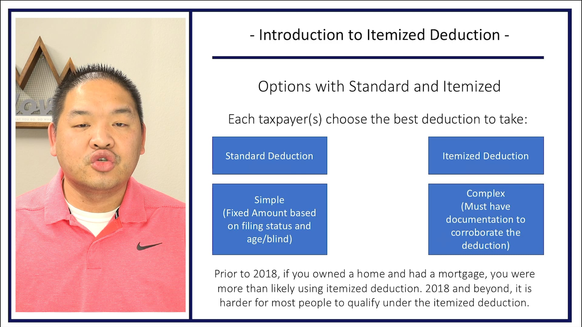 Section 5.1 - Introduction to Itemized Deduction
