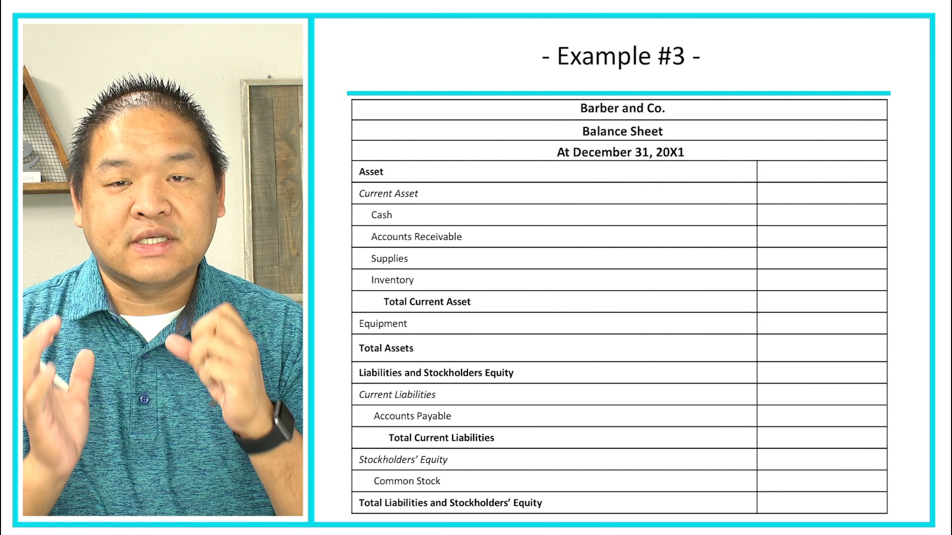 2.17 - Example 3 - Preparing a Classified Balance Sheet