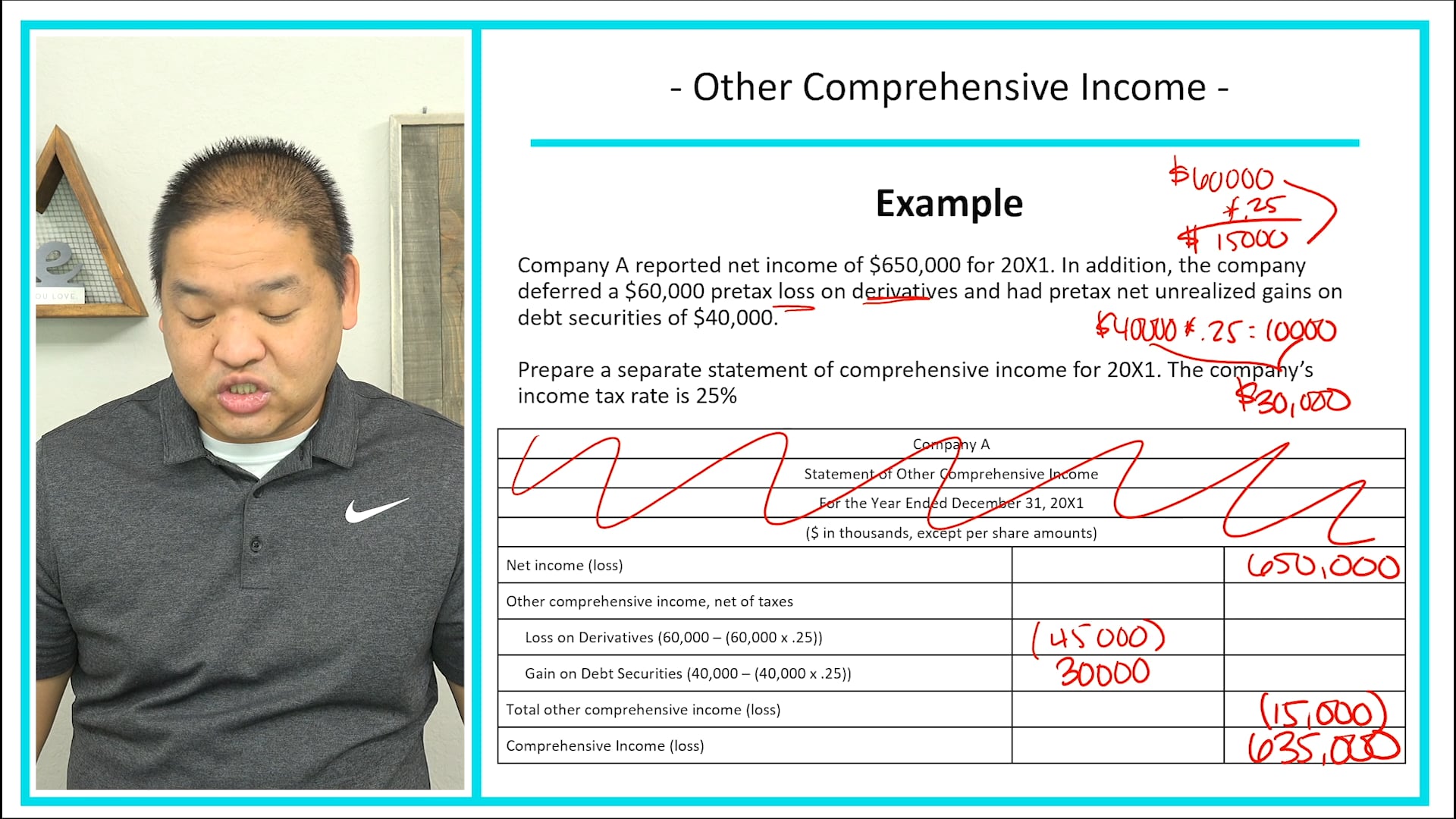Lesson 4.15 - Other Comprehensive Income - Example