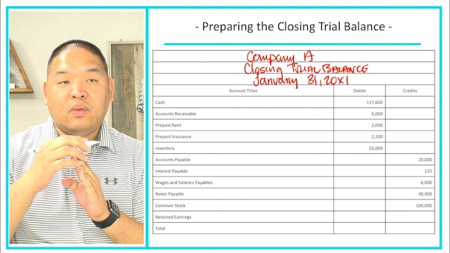 Lesson 13 - Preparing the Closing Trial Balance - Part H