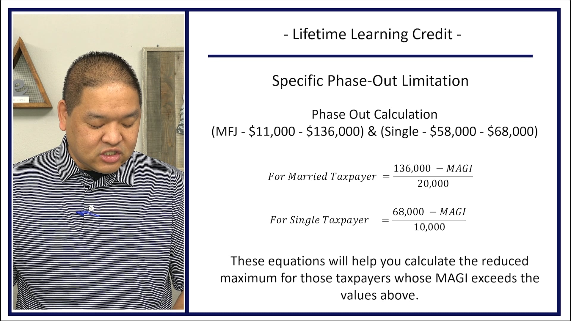 Section 9.8 - Lifetime Learning Credit