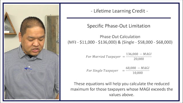 Section 9.8 - Lifetime Learning Credit