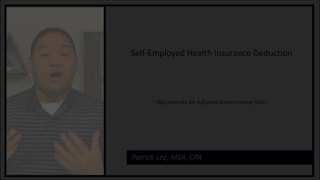 Lesson 4.9 - Self-Employed Health Ins...