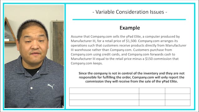 Lesson 6.12 - Transaction Price Issue...