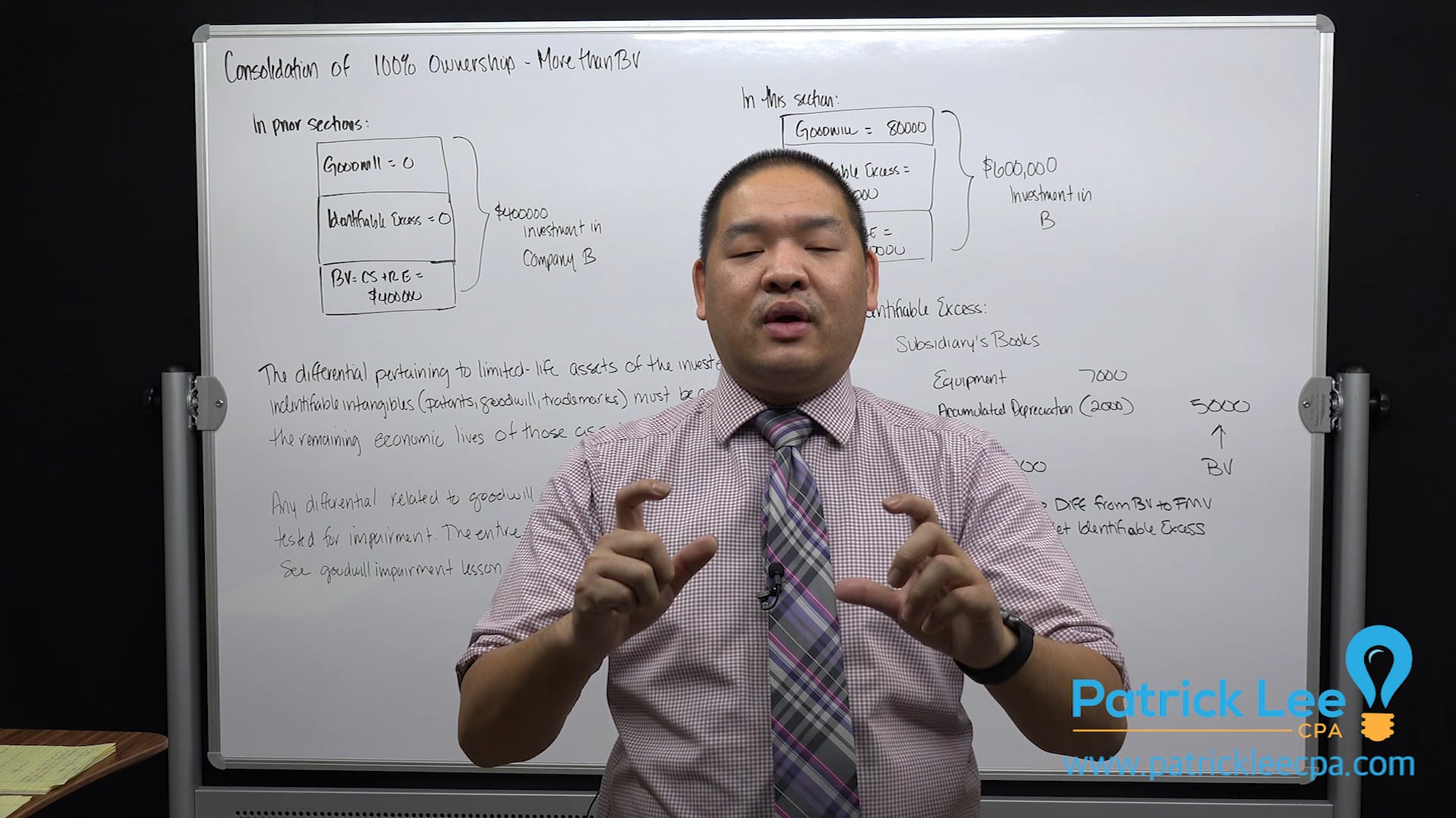 Lesson 4.1 - Consolidation of 100 Percent Ownership for More than Book Value