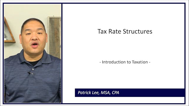 Lesson 1.2 - Tax Rate Structures