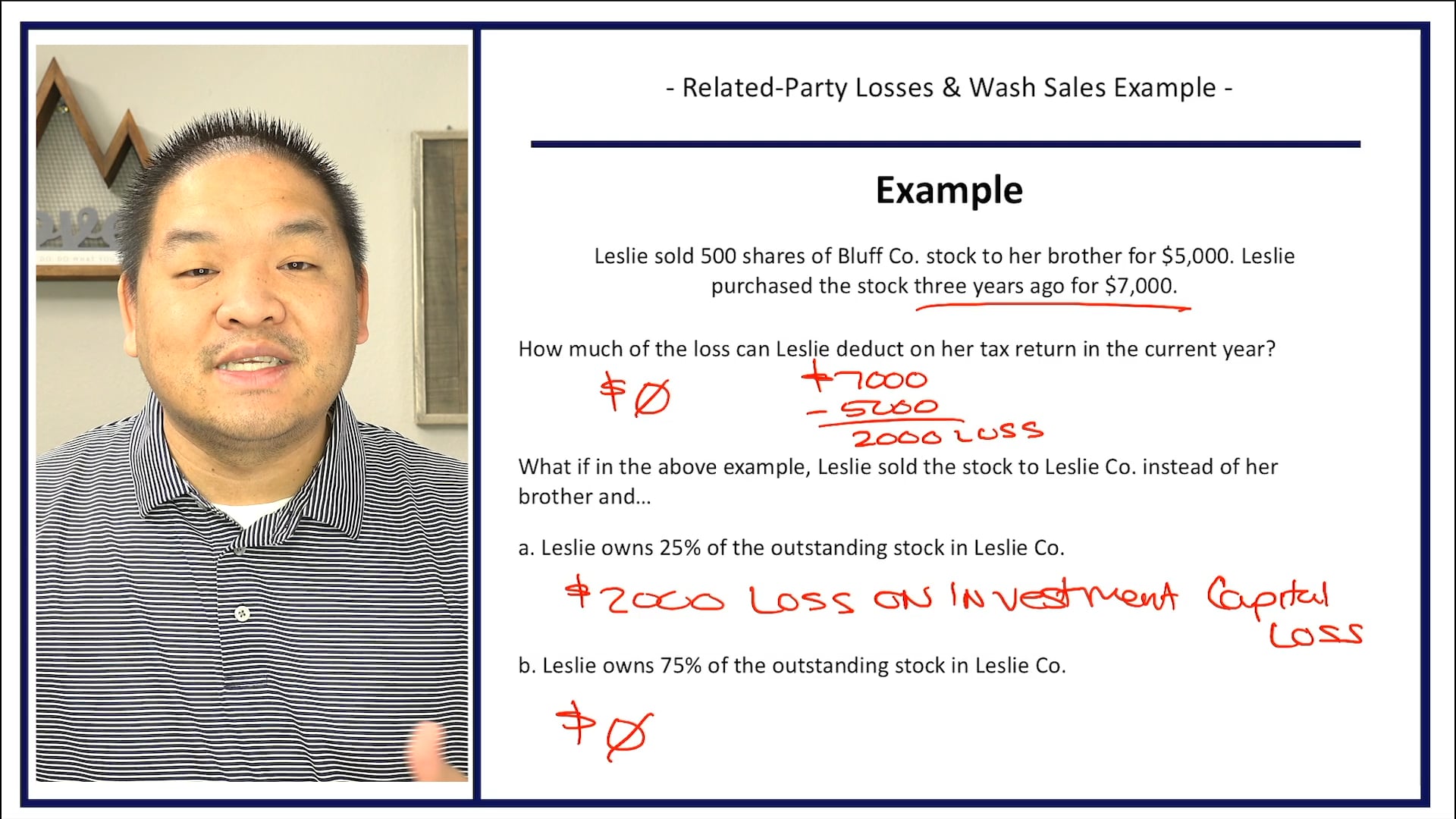 Section 11.11 - Related-Party Loss Example