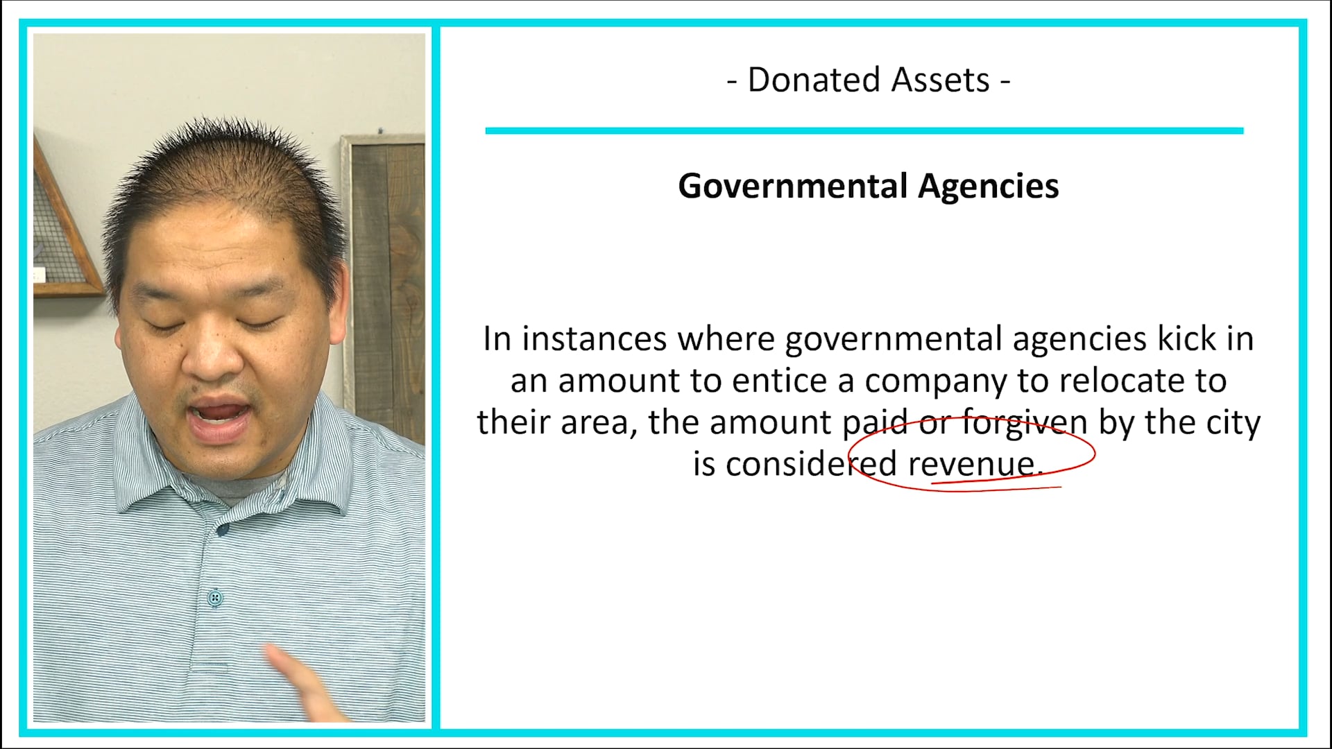 Lesson 10.13 - Donated Assets