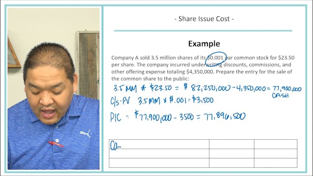 Lesson 18.8 - Share Issue Cost